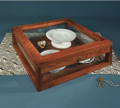 Wood Plate Display Case