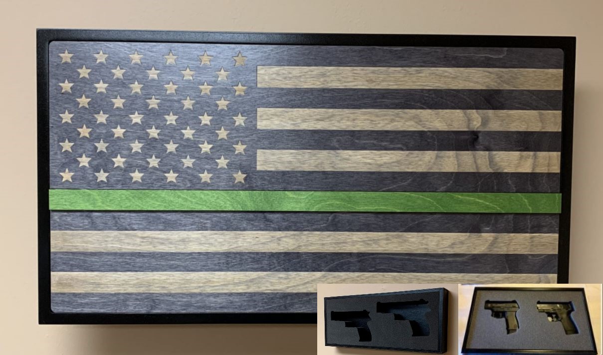 Hideaway Display - Green Line Service Flag