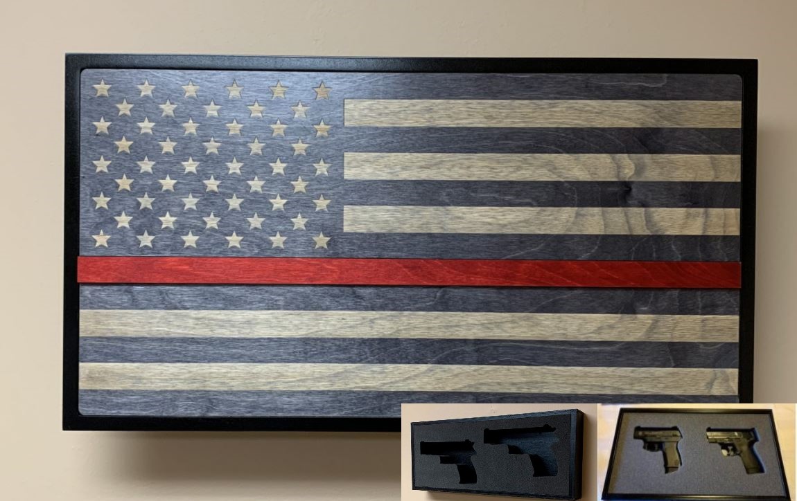 Hideaway Display - Red Line Service Flag