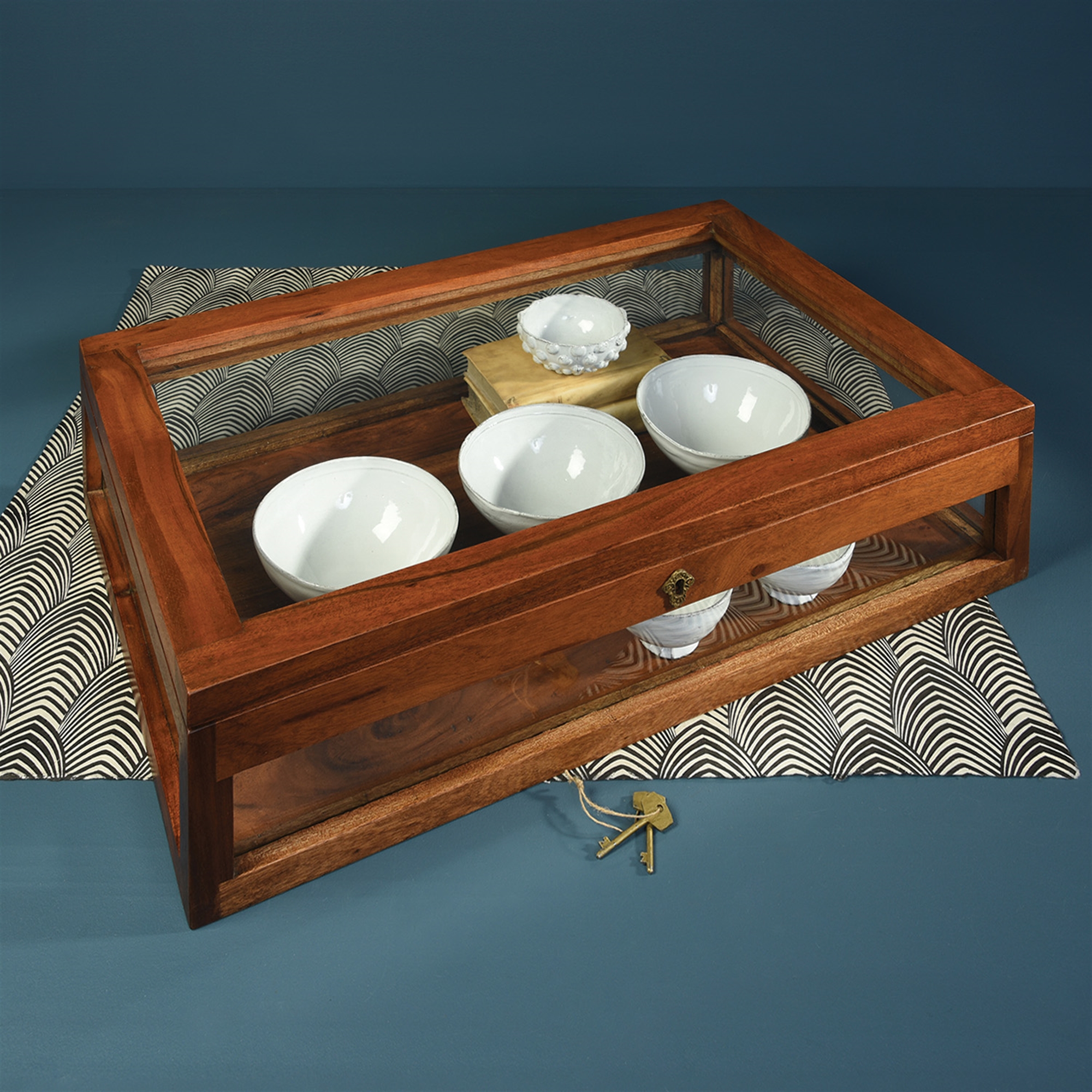 Wood Plate Display Case - Rectangular