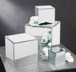 Mirror Pedestal Risers - Set of 4 Mirror Cubes