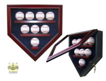 Baseball Display Case - Home Plate Eight Ball Display