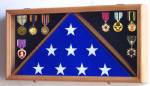 Flag Cases - Flag and Medal Case with UV Protective Door